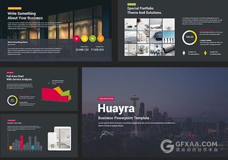 91页多色搭配图形设计商务多用途PPT模板 - 顶尖PPT