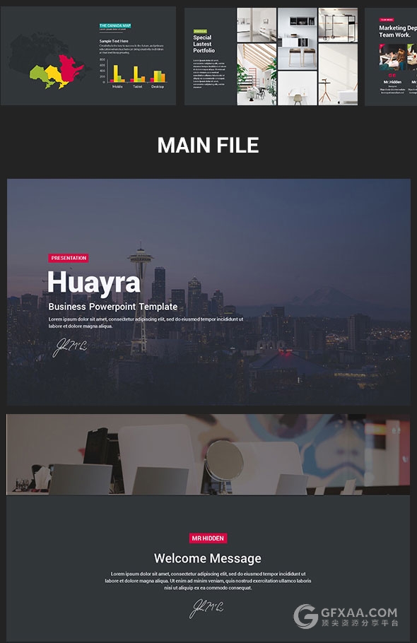 91页多色搭配图形设计商务多用途PPT模板 - 顶尖PPT