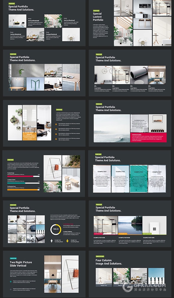 91页多色搭配图形设计商务多用途PPT模板 - 顶尖PPT