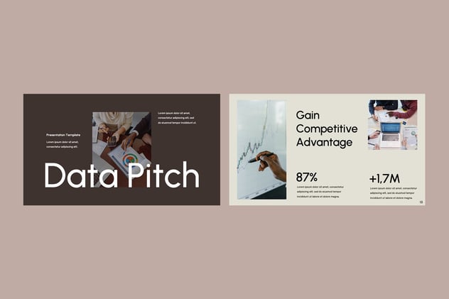 视觉数据展示推介方案PPT模板 - 顶尖PPT