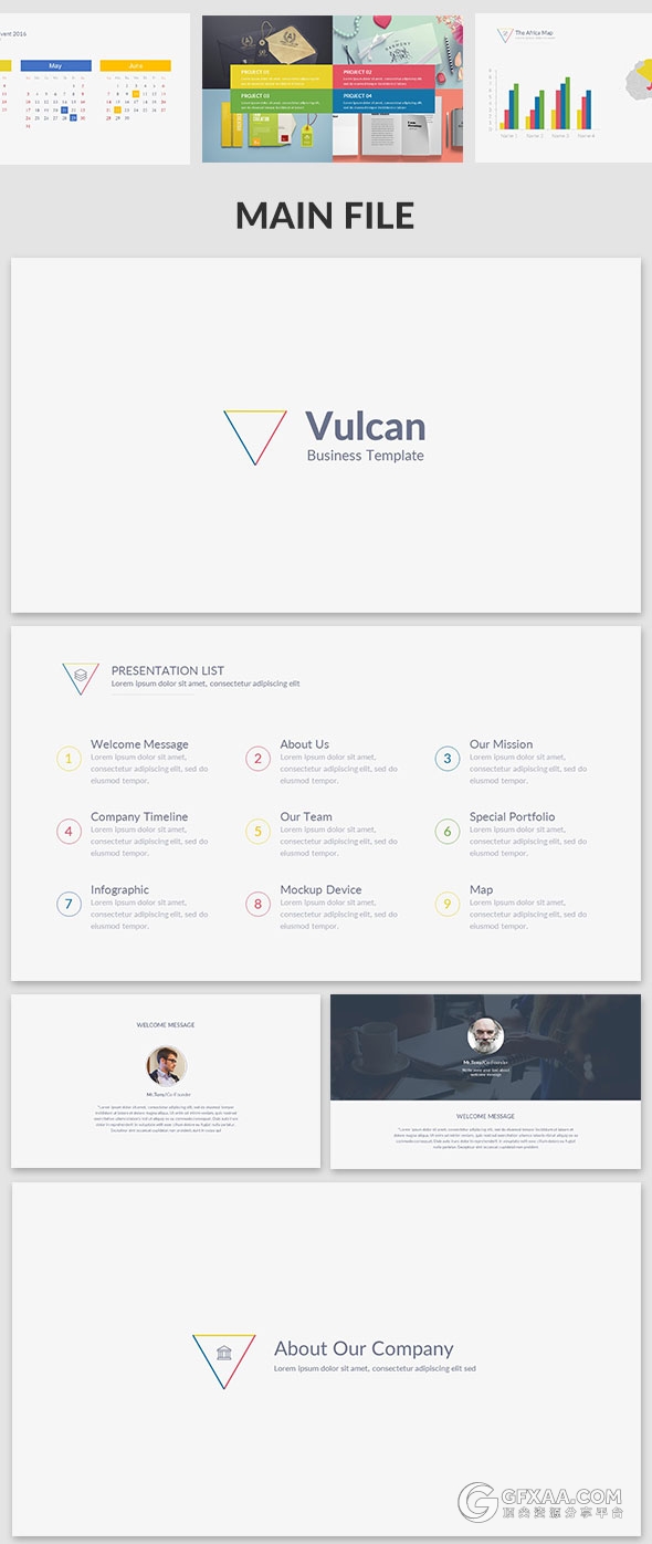 165页精美设计效果商务PPT模板（源文件为黑底色） - 顶尖PPT