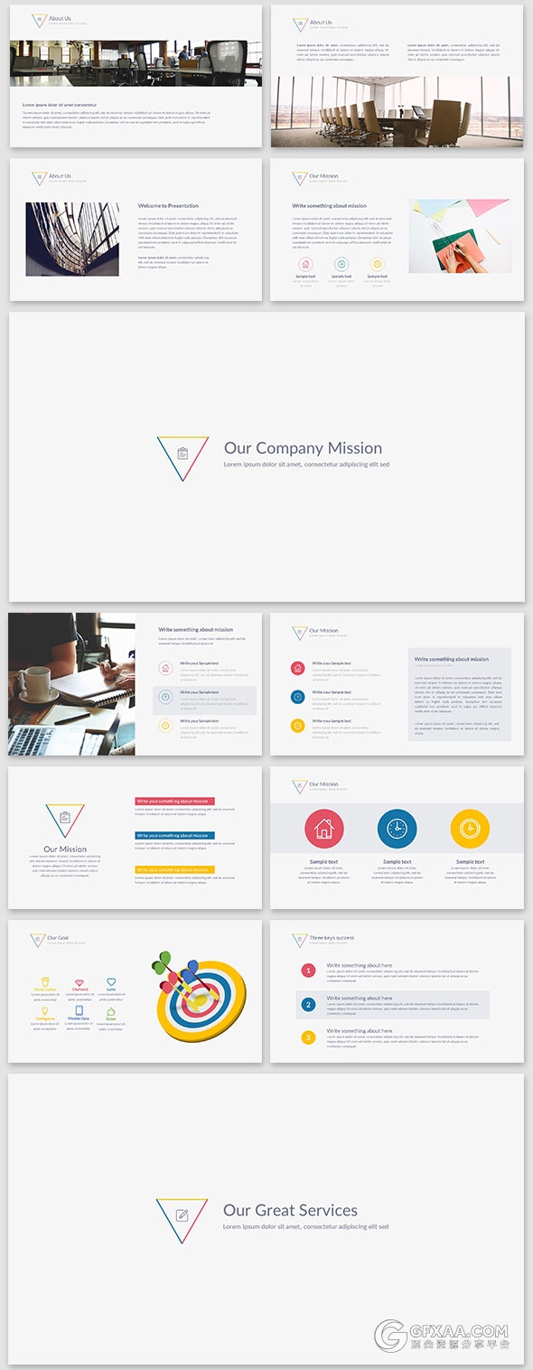 165页精美设计效果商务PPT模板（源文件为黑底色） - 顶尖PPT