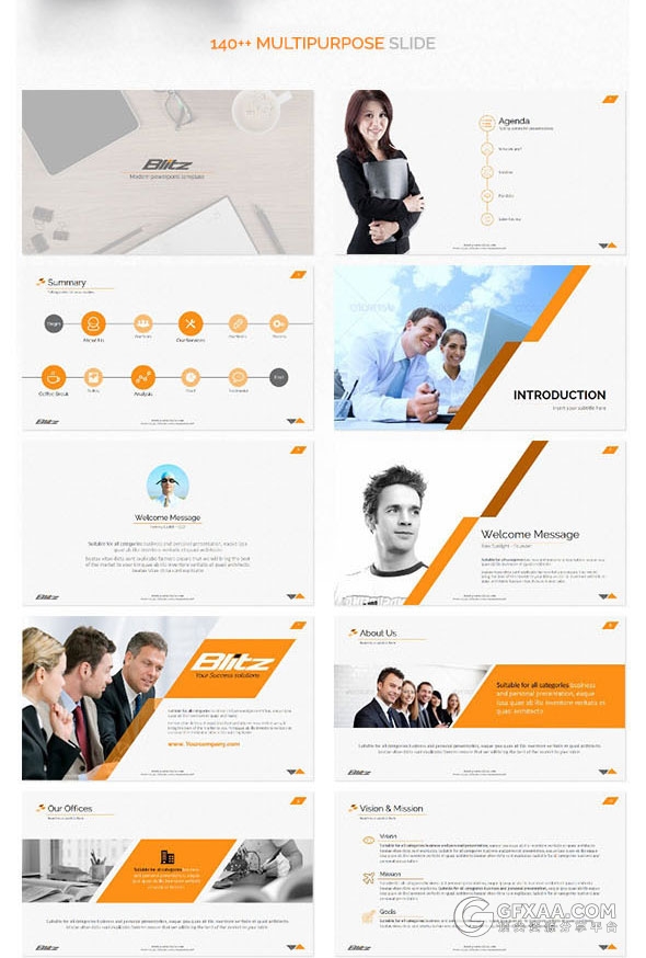 148页6种配色国外高端keynote模板 - 顶尖PPT