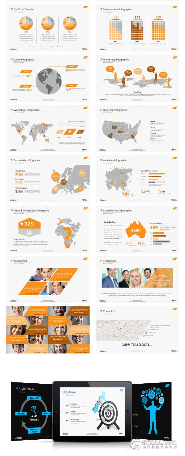 148页6种配色国外高端keynote模板 - 顶尖PPT