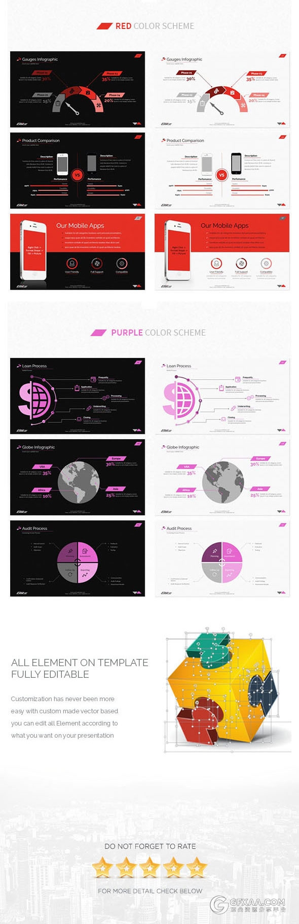 148页6种配色国外高端keynote模板 - 顶尖PPT