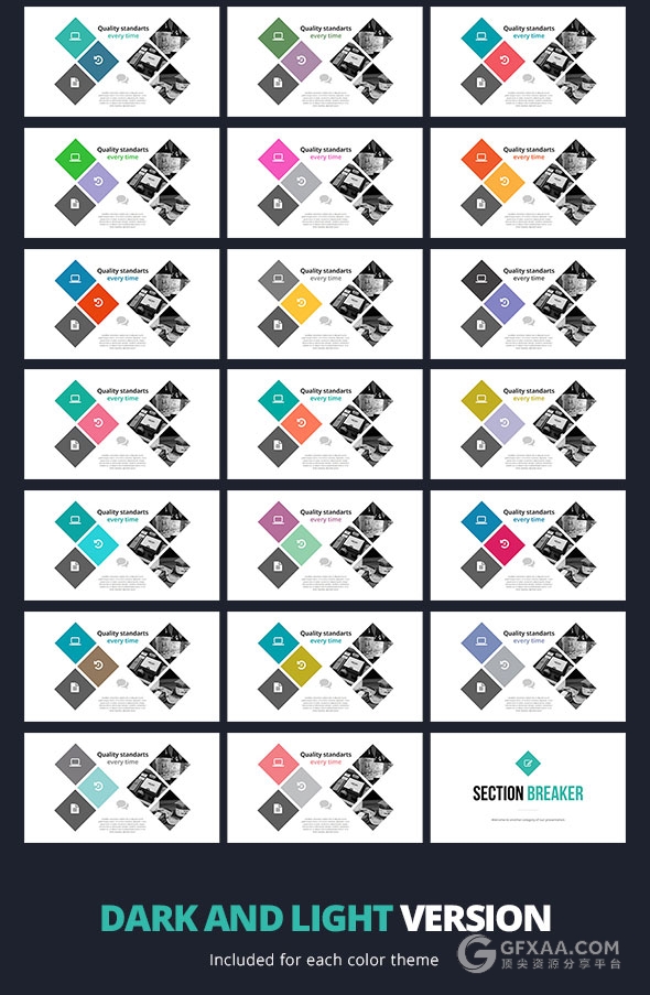 150多页创意图形组合欧美PPT模板 - 顶尖PPT