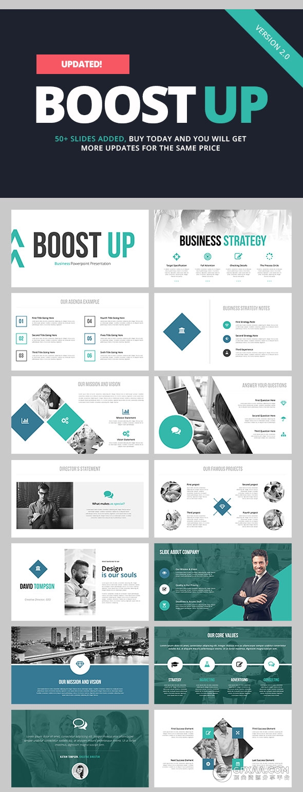 150多页创意图形组合欧美PPT模板 - 顶尖PPT