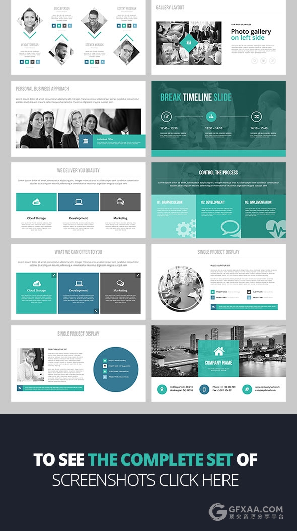 150多页创意图形组合欧美PPT模板 - 顶尖PPT