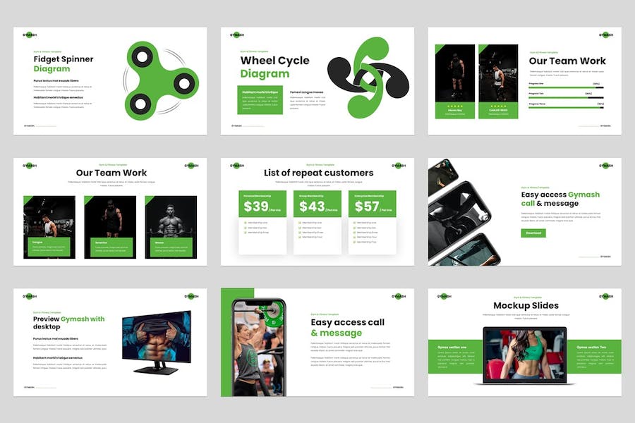 体操健身训练方案讲述Keynote模板 - 顶尖PPT