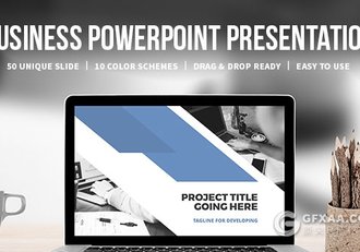 50页蓝色新年计划多用途PPT模板 - 顶尖PPT