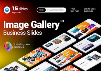 创意多种图片排版样式图片版式展示keynote模板 - 顶尖PPT