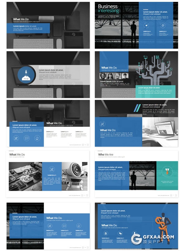 120页6种配色精致设计风格PPT模板 - 顶尖PPT