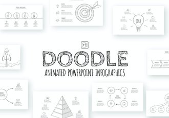 涂鸦动画信息图形图表讲述展示分析PPT模板 - 顶尖PPT