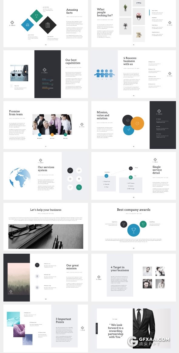 20种配色300页简约商务多用途keynote模板 - 顶尖PPT