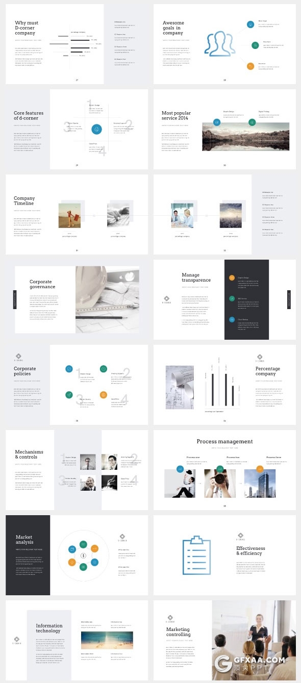 20种配色300页简约商务多用途keynote模板 - 顶尖PPT