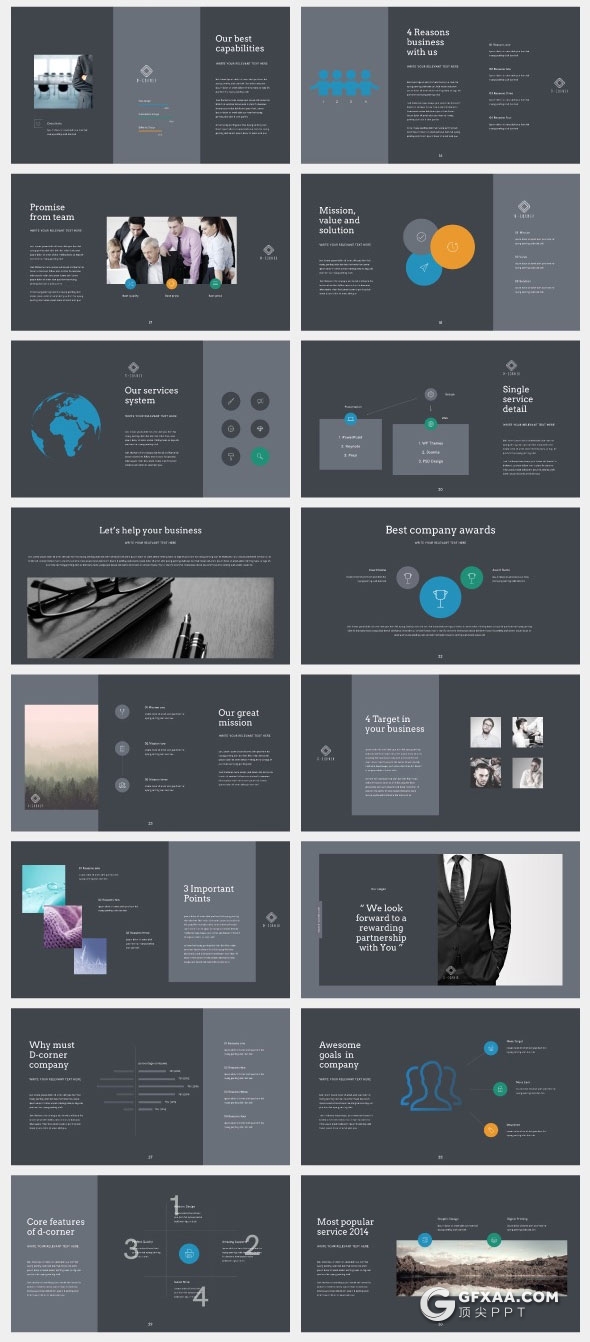 20种配色300页简约商务多用途keynote模板 - 顶尖PPT