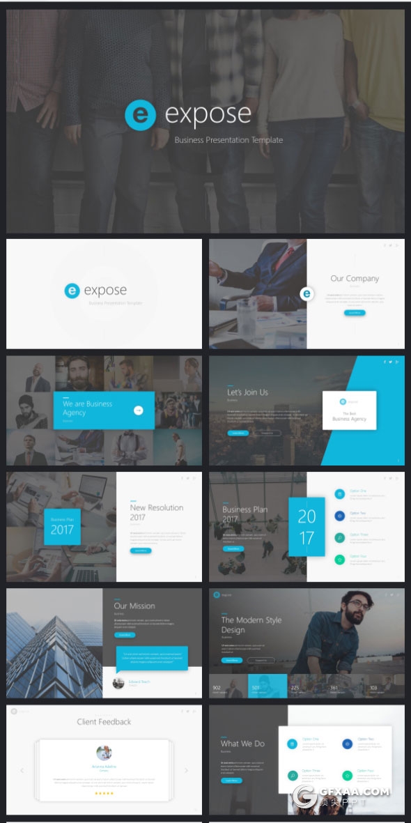 21种配色65页精致商务多用途PPT模板 - 顶尖PPT