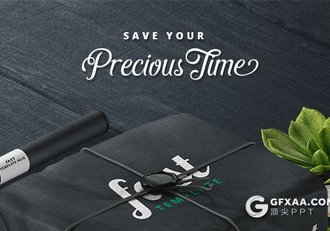 5种配色32页笔刷效果多用途PPT模板 - 顶尖PPT