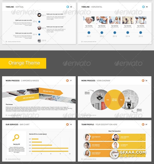 3种配色50多页扁平化keynote模板 - 顶尖PPT