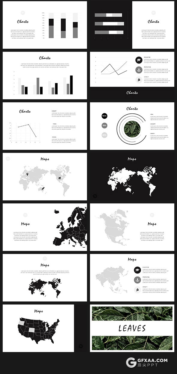 80多页简约文艺风格keynote模板 - 顶尖PPT