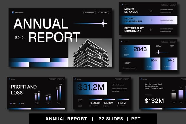年度财务业绩报告总结PPT模板 - 顶尖PPT