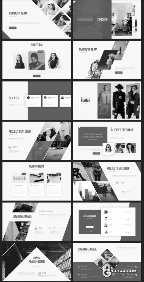 76页21种配色精致商务多用途PPT模板 - 顶尖PPT