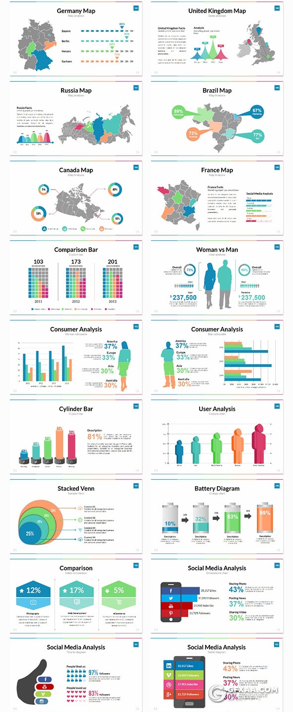 200页30种配色商务多用途PPT模板 - 顶尖PPT