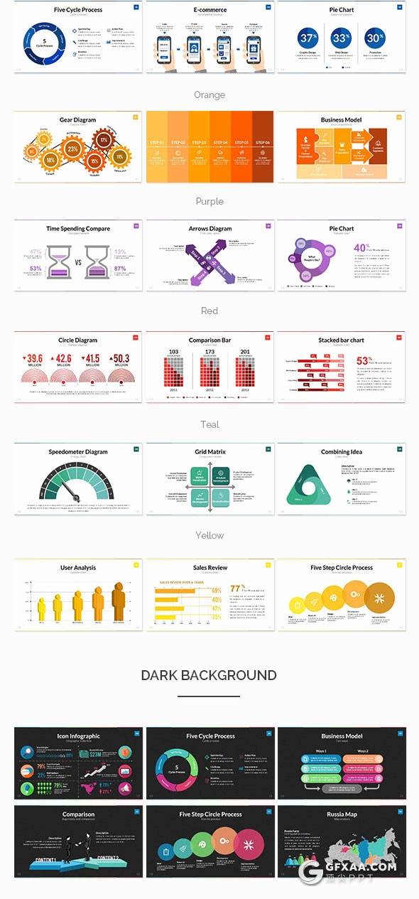 200页30种配色商务多用途PPT模板 - 顶尖PPT