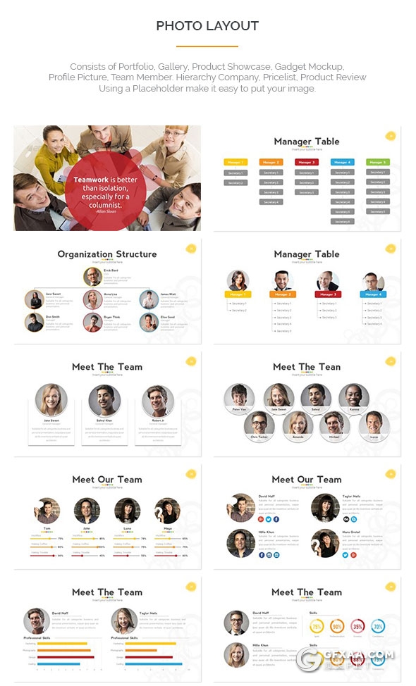 100页7种配色团队公司介绍PPT通用模板 - 顶尖PPT
