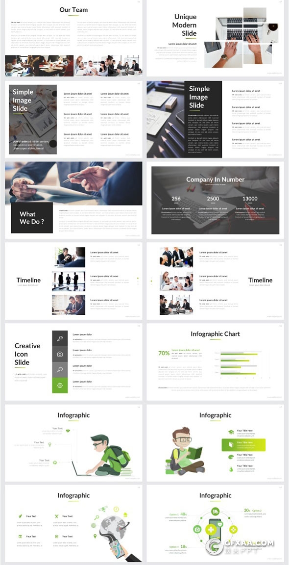 68页会议演讲业务介绍渐变色PPT模板 - 顶尖PPT