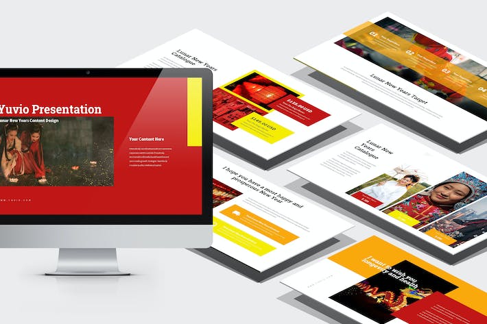 元宵节农历新年传统文化介绍传播PPT模板 - 顶尖PPT