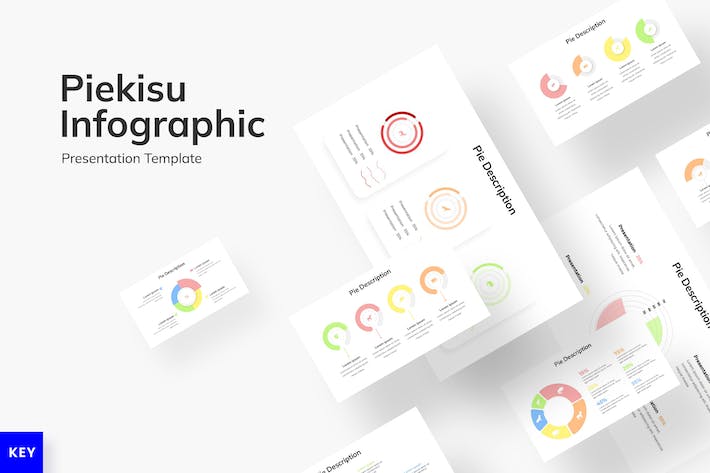 圆形对比数据图形keynote模板 - 顶尖PPT