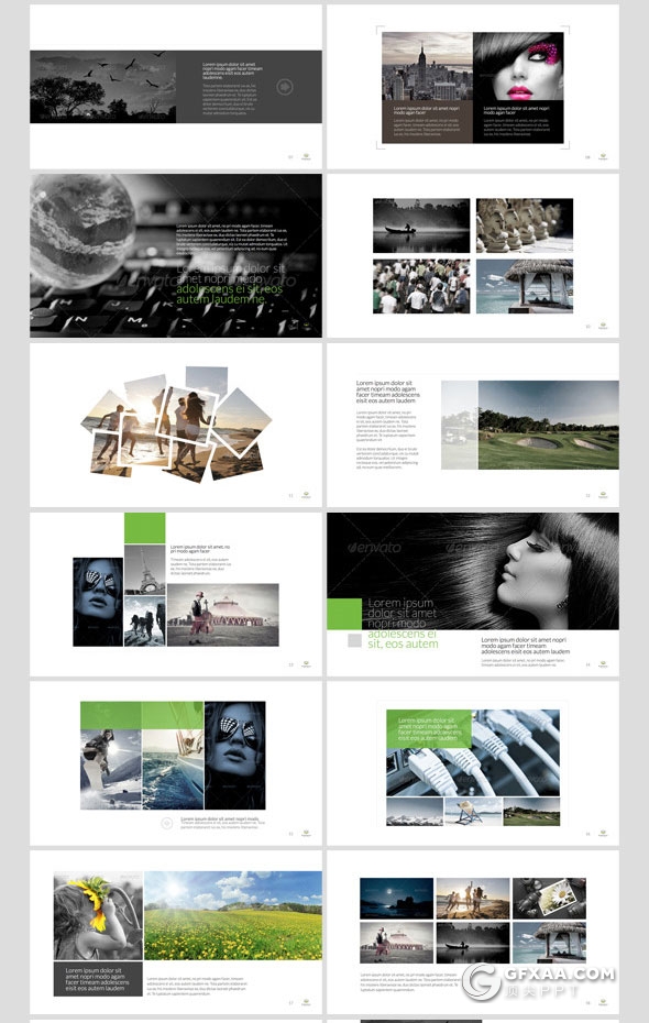 36页摄影图片展示keynote模板 - 顶尖PPT