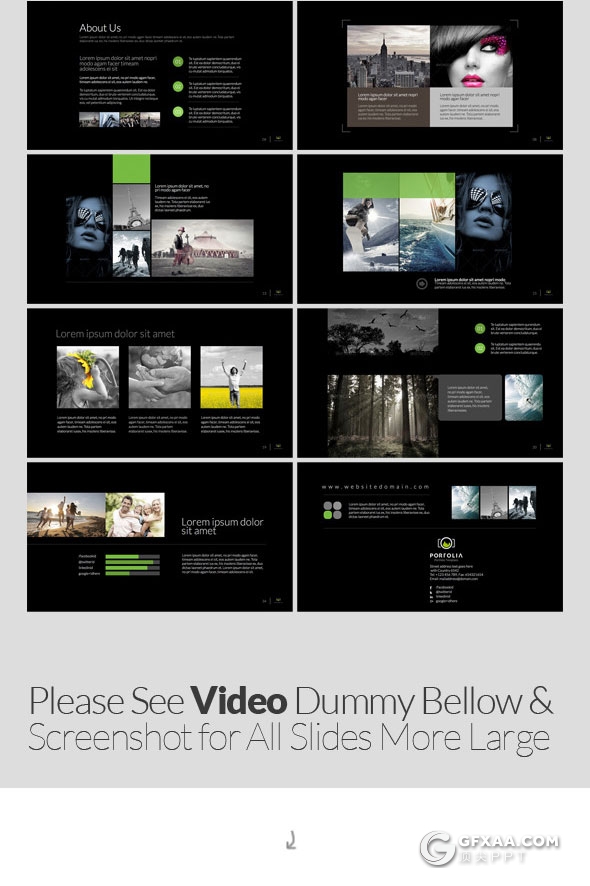 36页摄影图片展示keynote模板 - 顶尖PPT