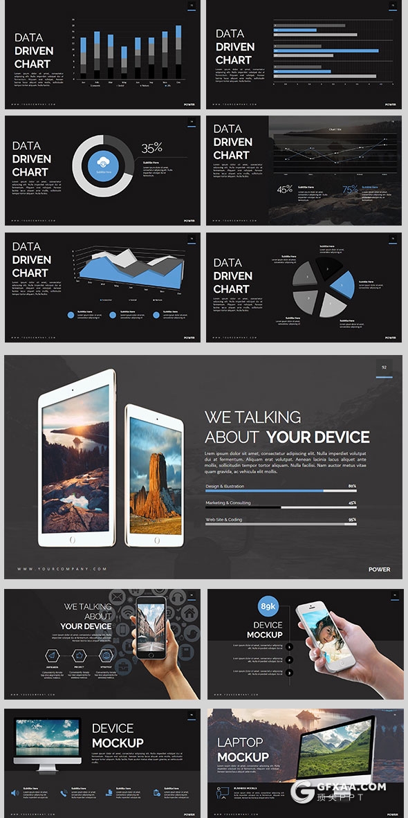 100页24种配色创意杂志风格keynote模板 - 顶尖PPT