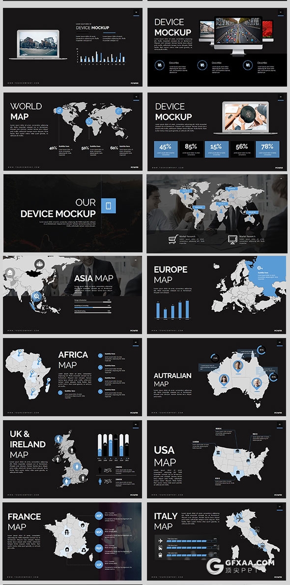 100页24种配色创意杂志风格keynote模板 - 顶尖PPT