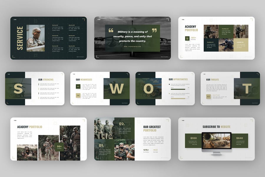 军事教育特种部队介绍展示单兵作战武器装备展示keynote模板 - 顶尖PPT