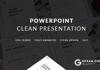 120页极简文艺风格通用PPT模板 - 顶尖PPT