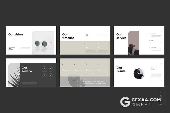 58页留白设计风格PPT通用模板 - 顶尖PPT