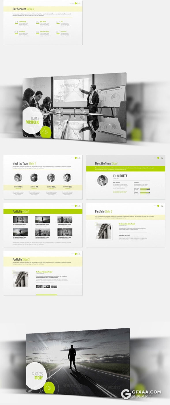 59页欧美商务多用途PPT模板两种尺寸规格 - 顶尖PPT