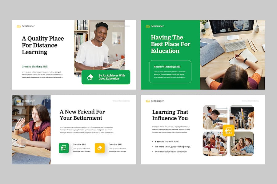 绿色教育行业培训Keynote模板 - 顶尖PPT