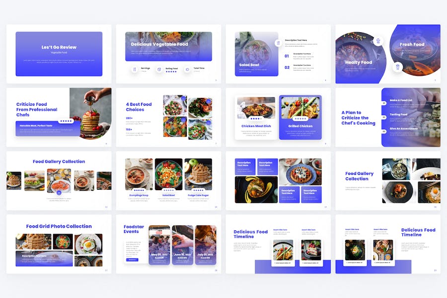 创意餐饮美食食品介绍宣传PPT模板 - 顶尖PPT