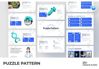 积木拼合图形keynote模板 - 顶尖PPT