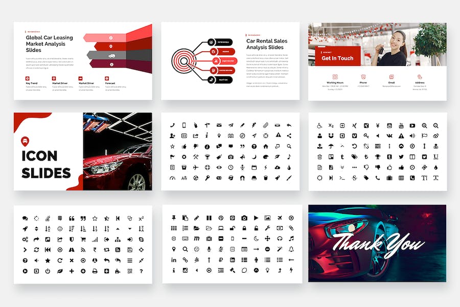 汽车租赁业务推广主题演讲Keynote模板 - 顶尖PPT