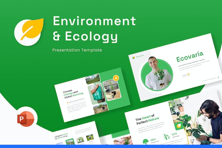 生态环境保护绿色可持续发展PPT模板 - 顶尖PPT
