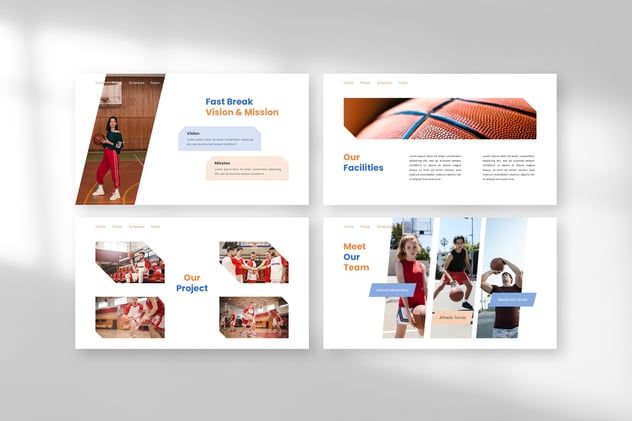 快攻篮球主题keynote模板 - 顶尖PPT