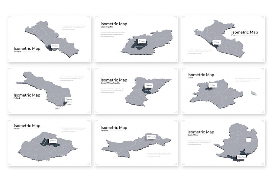 高级感场景等轴测地图设计Keynote模板 - 顶尖PPT