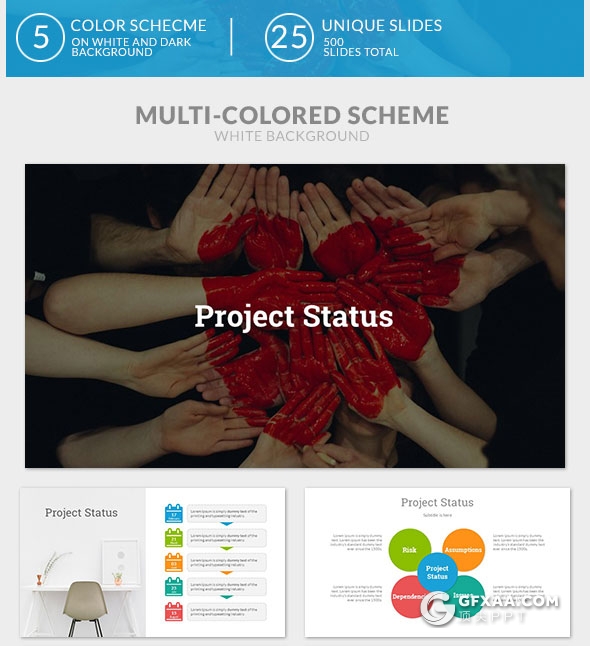20种配色25页数据展示分析PPT模板 - 顶尖PPT