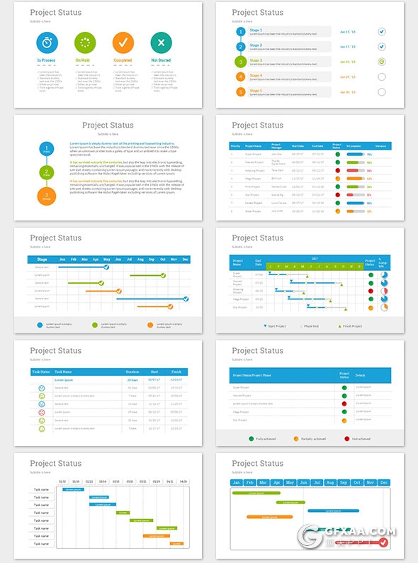 20种配色25页数据展示分析PPT模板 - 顶尖PPT