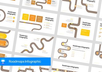 路线图产品规划信息图表Keynote模板 - 顶尖PPT